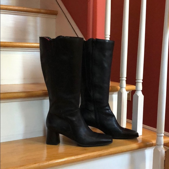 Naturalizer Shoes - Black Leather Knee High Boots